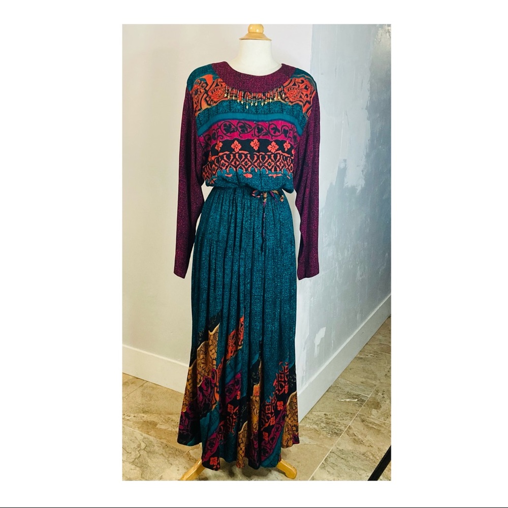 Vintage Carolee Little Boho Tunic Drop Waist Dress